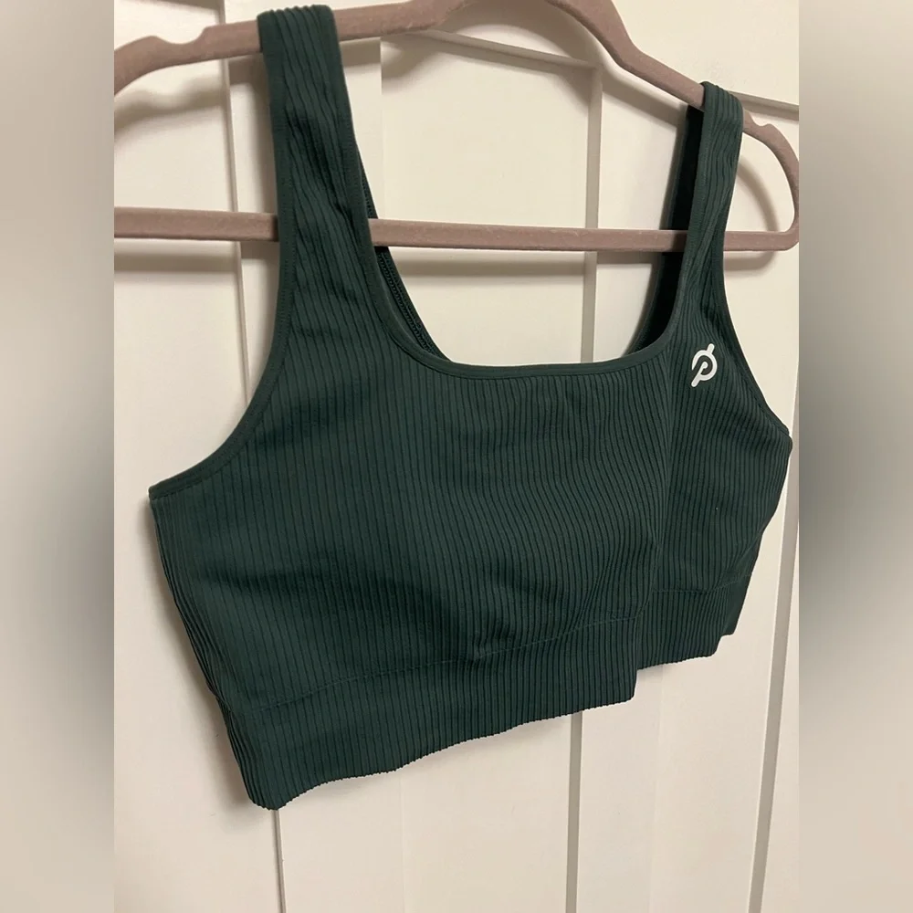 Peloton Womens Seamless Square Neck Bra Green Size XL/XXL